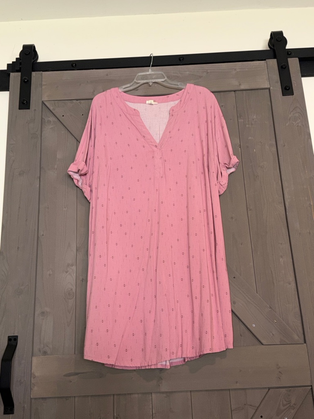 a.n.a Rose-Pink Printed Button Shirt